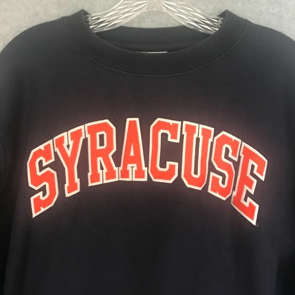 VTG Champion Reverse Weave Syracuse Sweatshirt Mens Medium Navy Stitched Logo - Picture 1 of 10